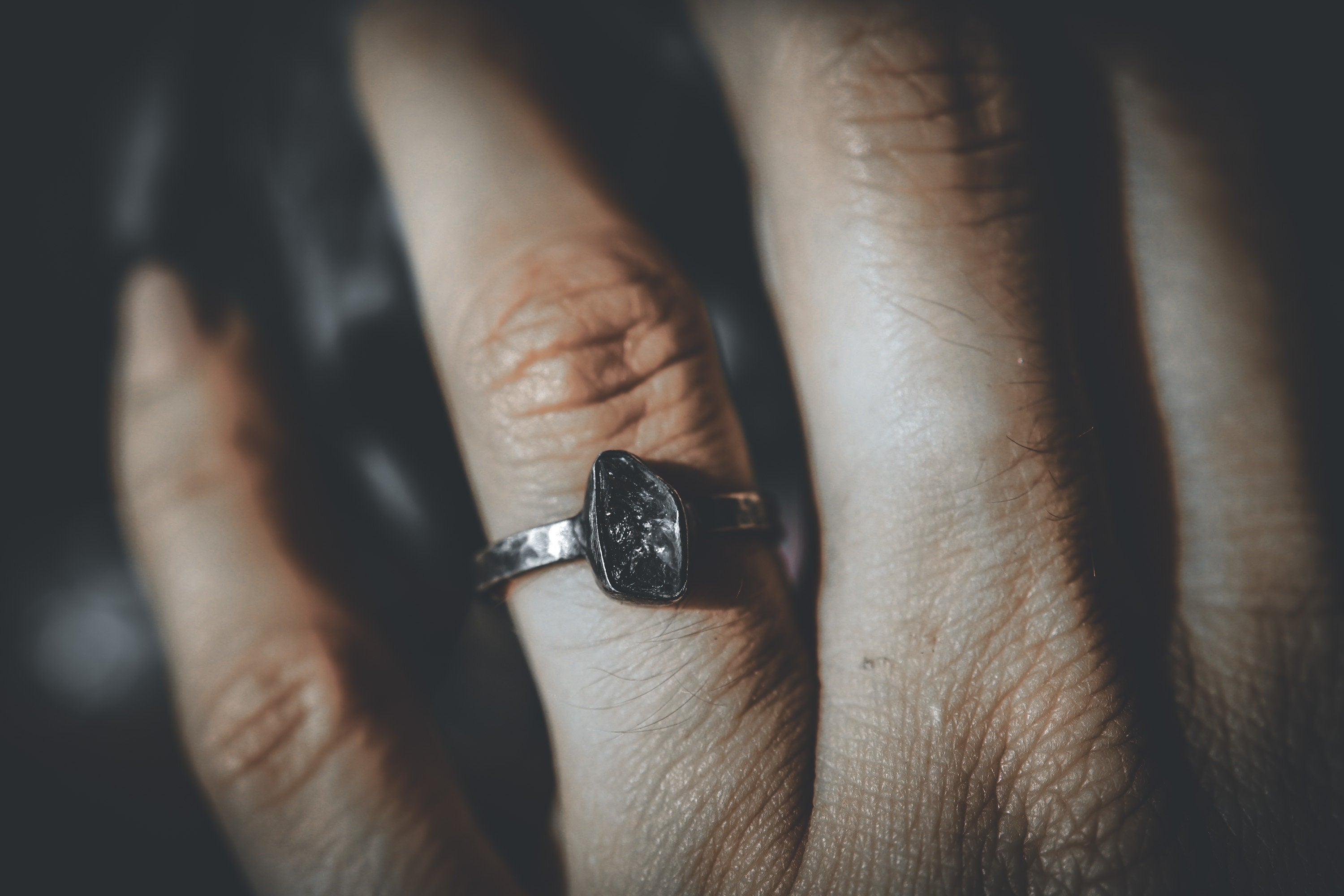 Celestial Harmony - Sterling Silver Ring with Tourmaline - Size 6 US