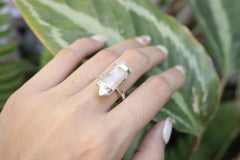 Healing Amethyst Self-Healed Vera Cruz Rin-Hammered & Shiny Finish - Sterling Silver Ring - Size 6 3/4 US