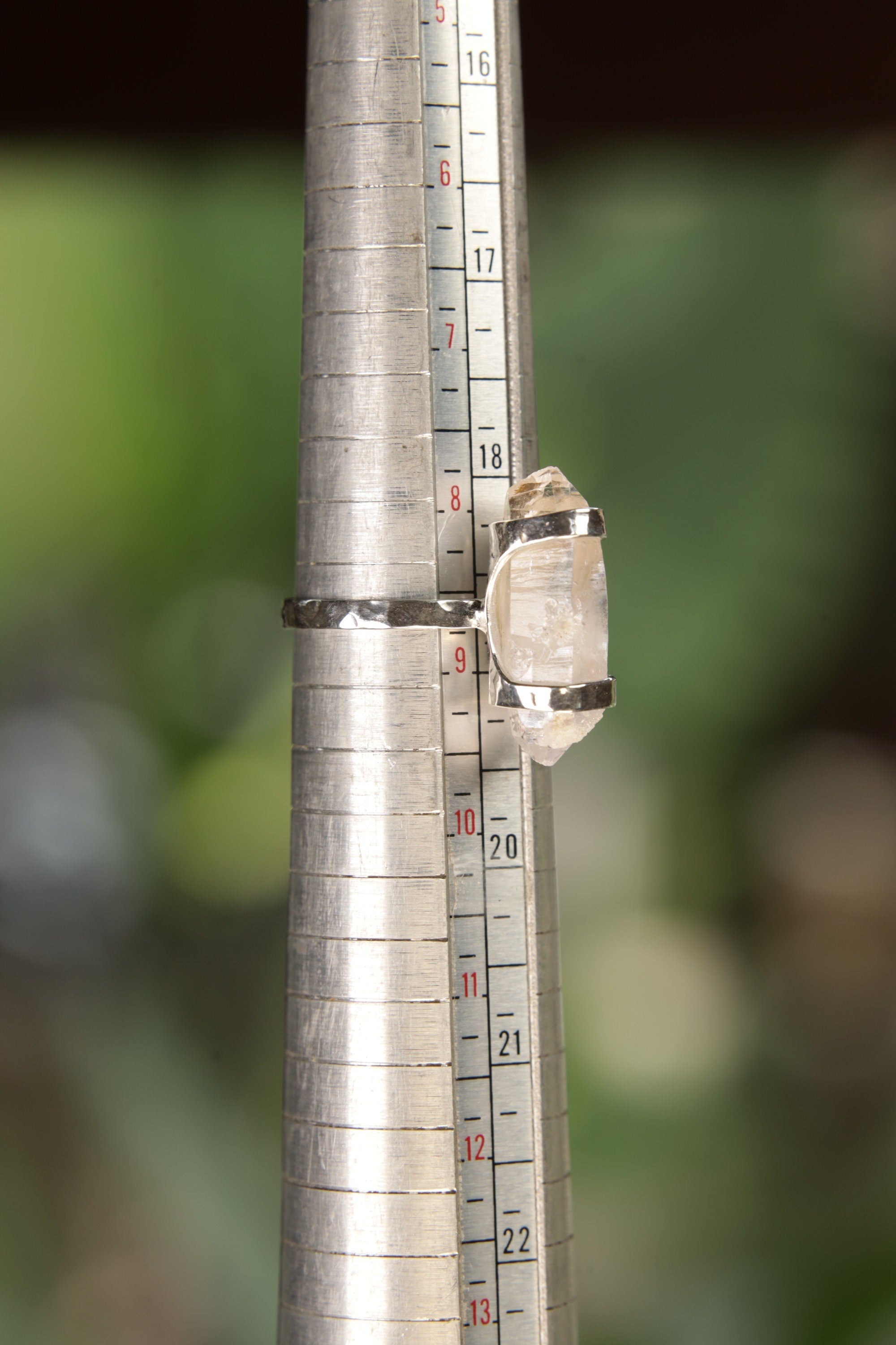 Vera Cruz Amethyst Ring: Hammered Sterling Silver, Size 8 3/4