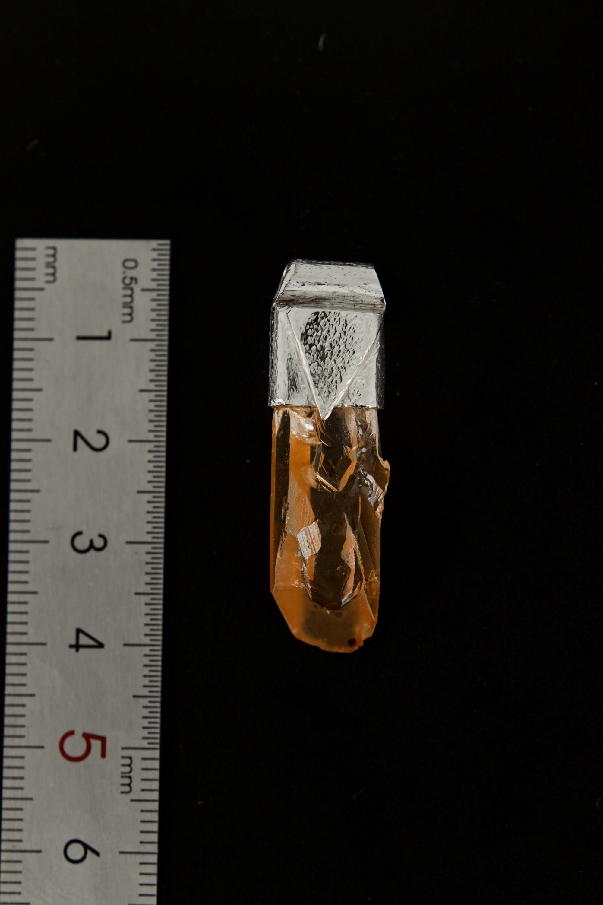 Australian Lithium Quartz Point Stack Pendant, Organic Textured 925 Sterling Silver, Heart Chakra,Libra Zodiac,Emotional Healing,Unique Gift