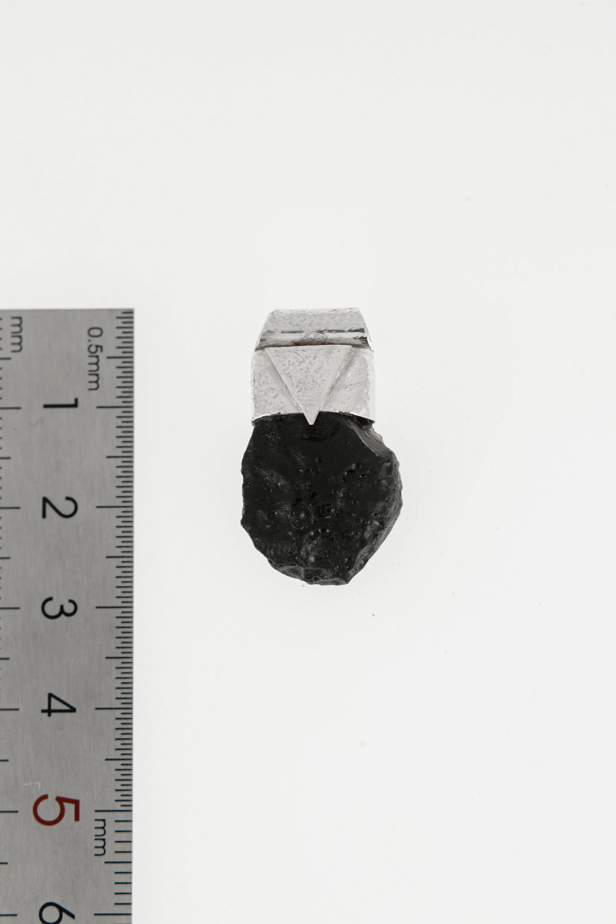 Mount Darwin Tektite Necklace: Sterling Silver Meteorite Pendant