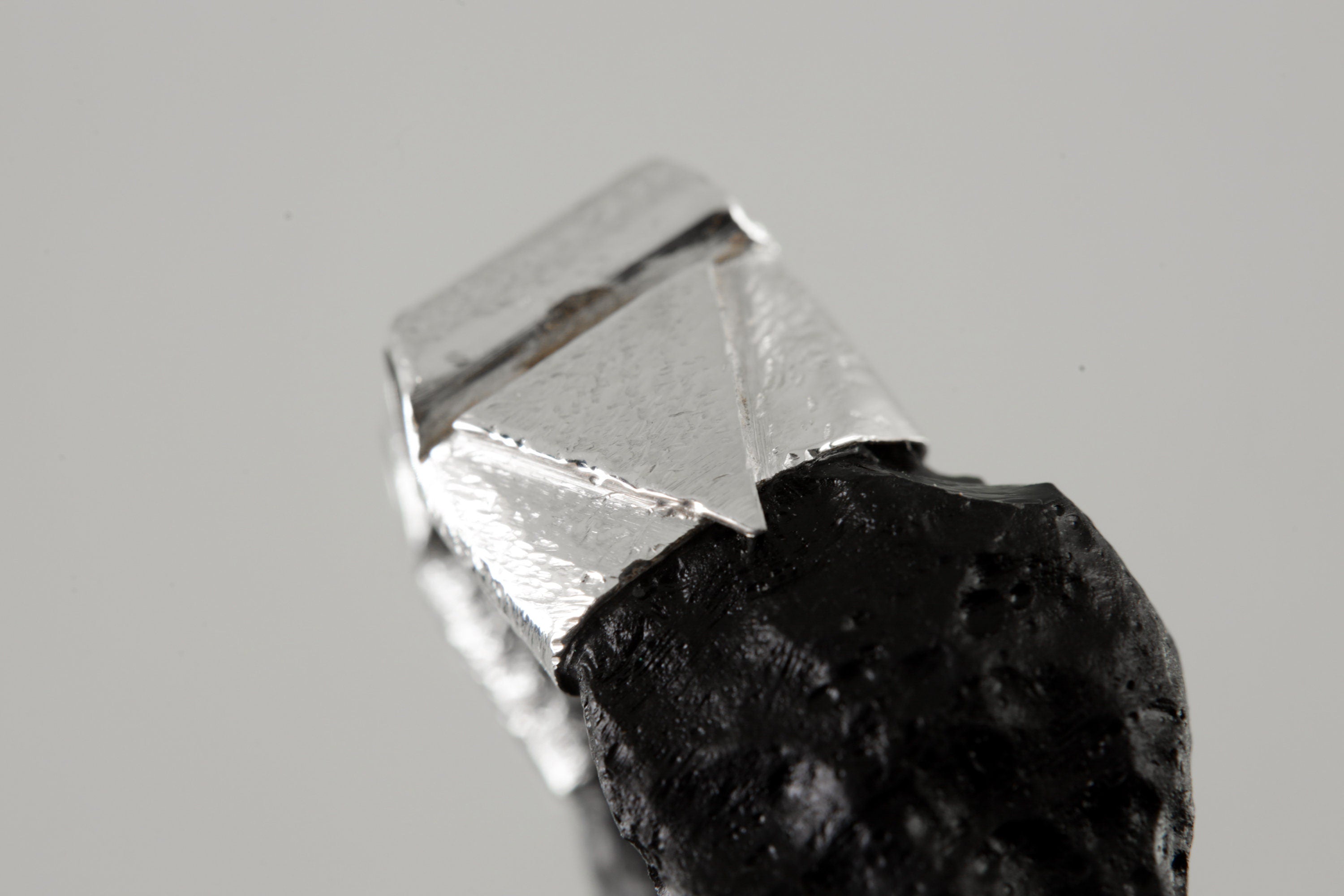 Meteor Crystal Necklace Featuring Rare Australian Olive-Coloured Mount Darwin Tektite, Organic Textured 925 Sterling Silver Stack Pendant