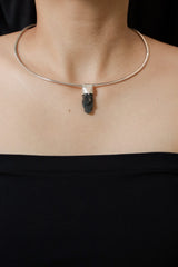 Blue Apatite Crystal Pendant: Sterling Silver Gemstone Charm