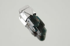 Rare Multi-Terminated Blue Apatite Specimen Pendant, Stack Collection Charm, Organic Textured Sterling Silver, Throat Chakra, Gemini Zodiac