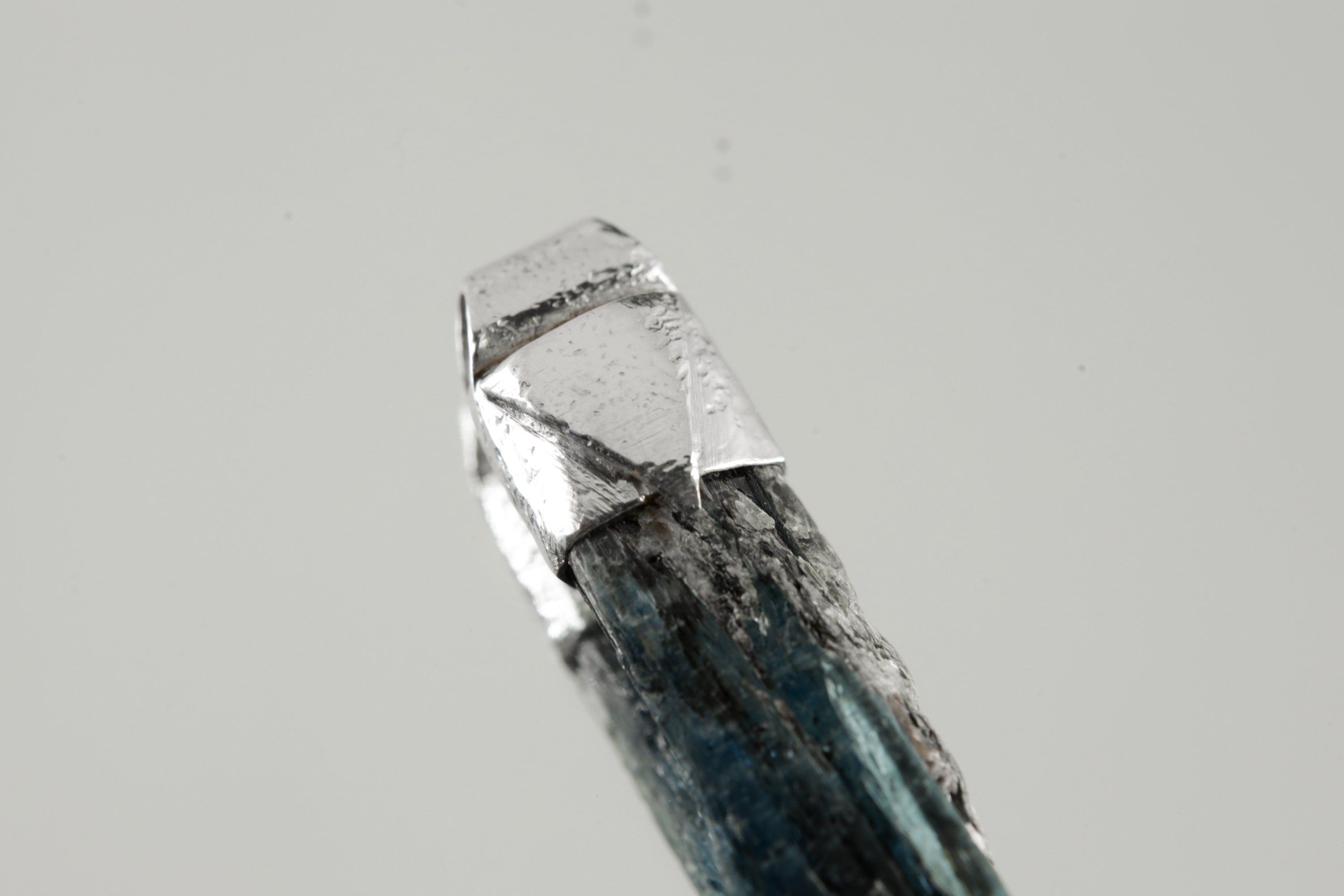 Australian Ocean Kyanite Stack Pendant 925 Sterling Silver Crystal Necklace Throat Third Eye Chakra Layering Gift
