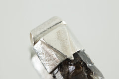 Australian Triple Terminated Morella Smoky Quartz Stack Pendant, Organic Textured Sterling Silver, Root Chakra, Protection, Unique Gift