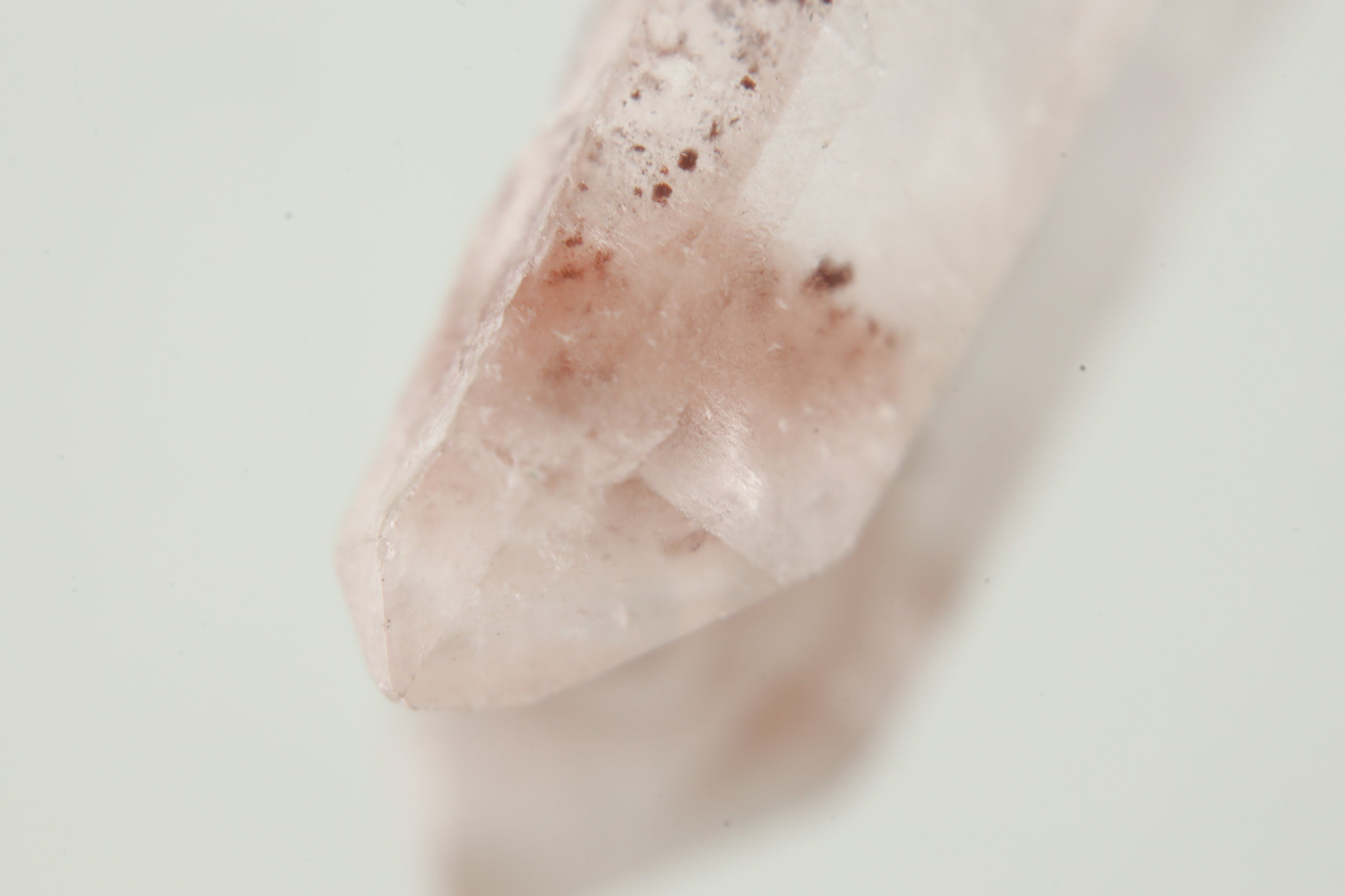 Australian Phantom Lithium Quartz Point Pendant: Textured Sterling Silver