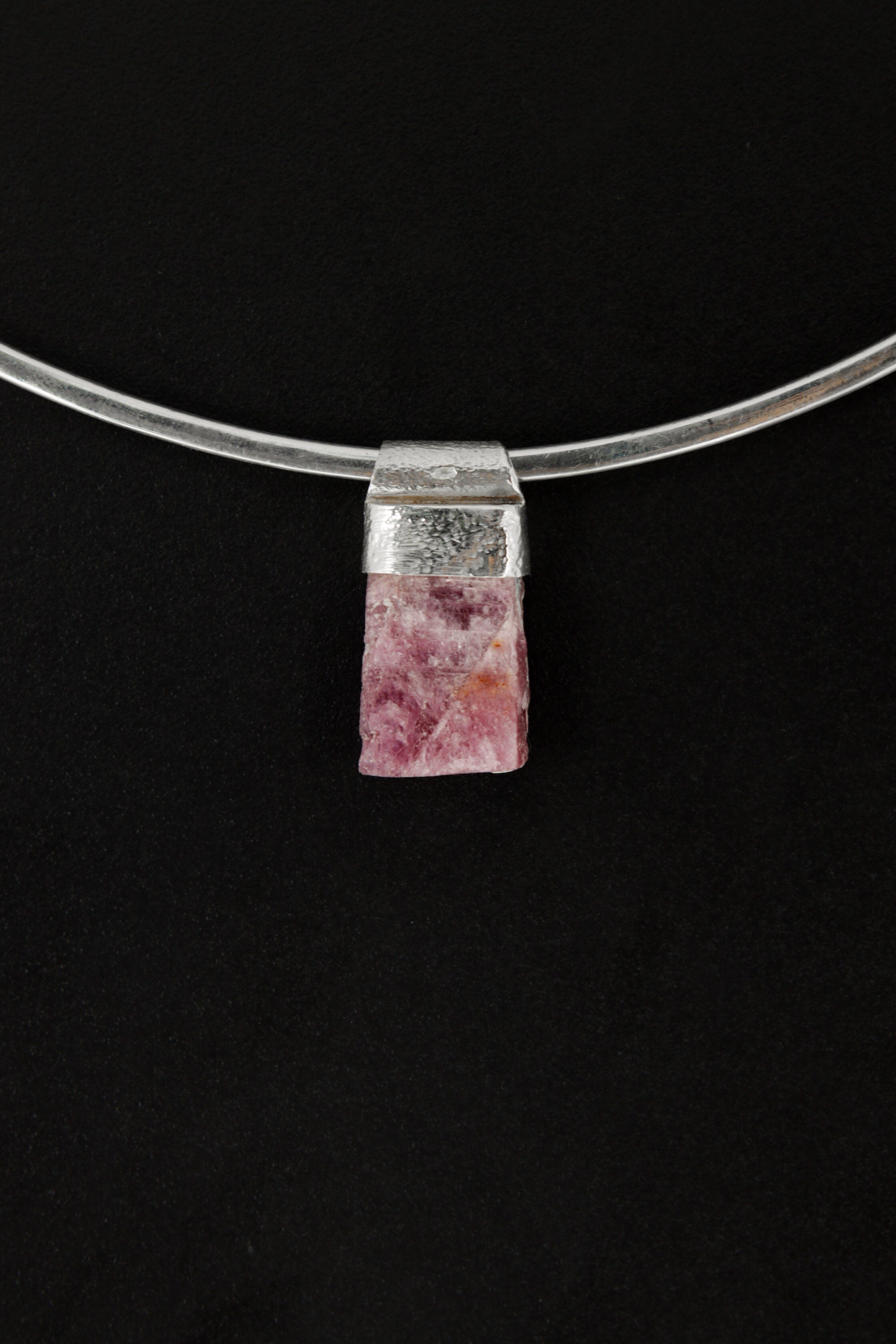Small Raw Gemmy Ruby Stack Pendant, Organic Textured 925 Sterling Silver, Heart Chakra, Leo Zodiac, Passion and Vitality , Unique Gift