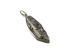 Torrington Citrine Pendant - Sterling Silver - Oxidized - Brush Texture - NO/02