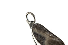 Torrington Citrine Pendant - Sterling Silver - Oxidized - Brush Texture - NO/6