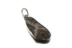 Torrington Citrine Pendant - Sterling Silver - Oxidized - Brush Texture - NO/6