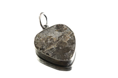 Ethereal Torrington Citrine Pendant - Sterling Silver - Oxidized - Brush Texture - NO/10