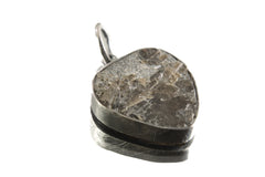 Ethereal Torrington Citrine Pendant - Sterling Silver - Oxidized - Brush Texture - NO/10