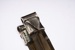 Hand Fossicked Australian Terminated Twin Smokey Quartz Point, Organic Textured 925 Sterling Silver, Stack Collection, Capricorn Zodiac