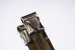 Australian Smokey Quartz - Stack Pendant - Organic Textured 925 Sterling Silver - Crystal Necklace