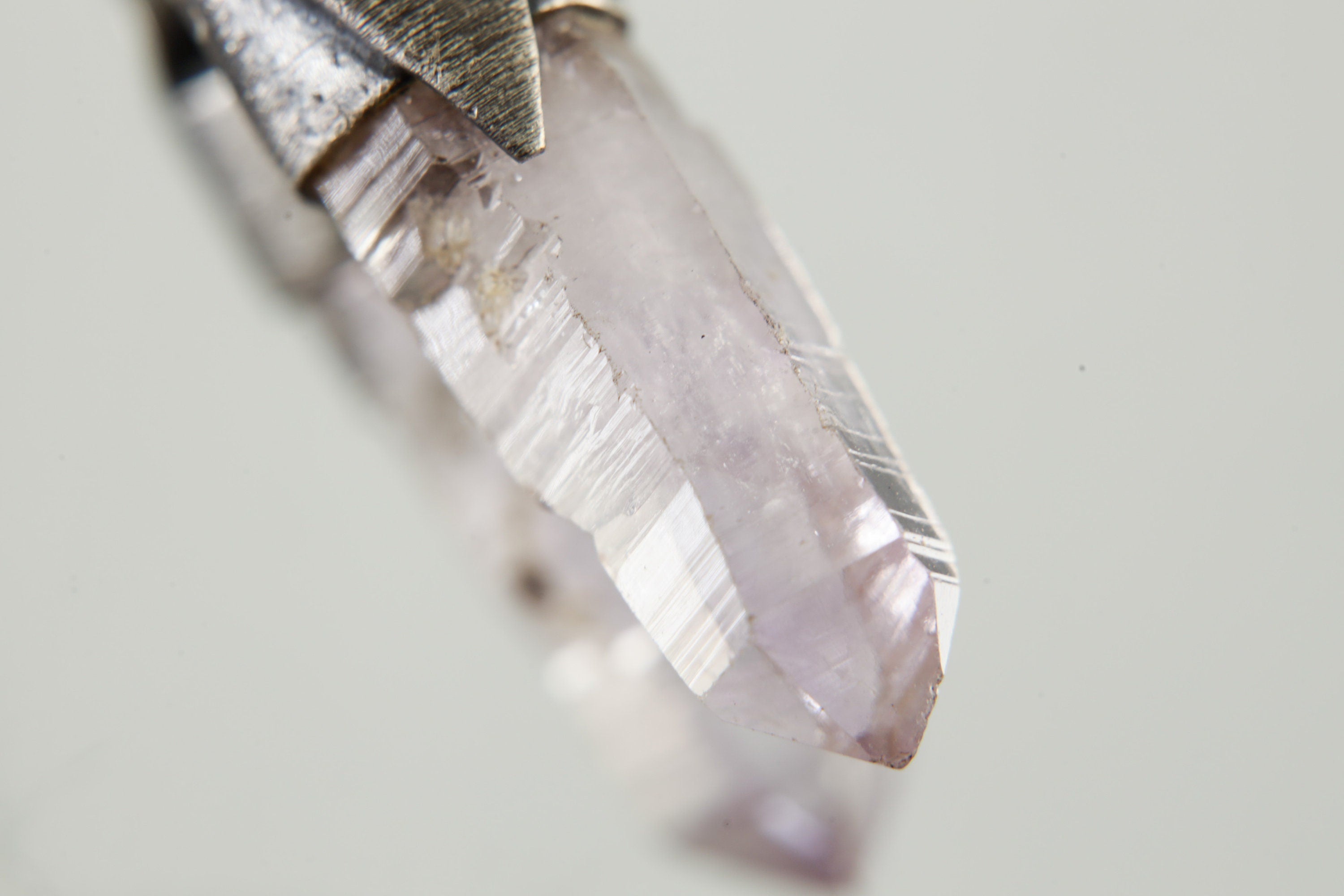 Vera Cruz amethyst - Stack Pendant - Organic Textured 925 Sterling Silver - Crystal Necklace - NO/01