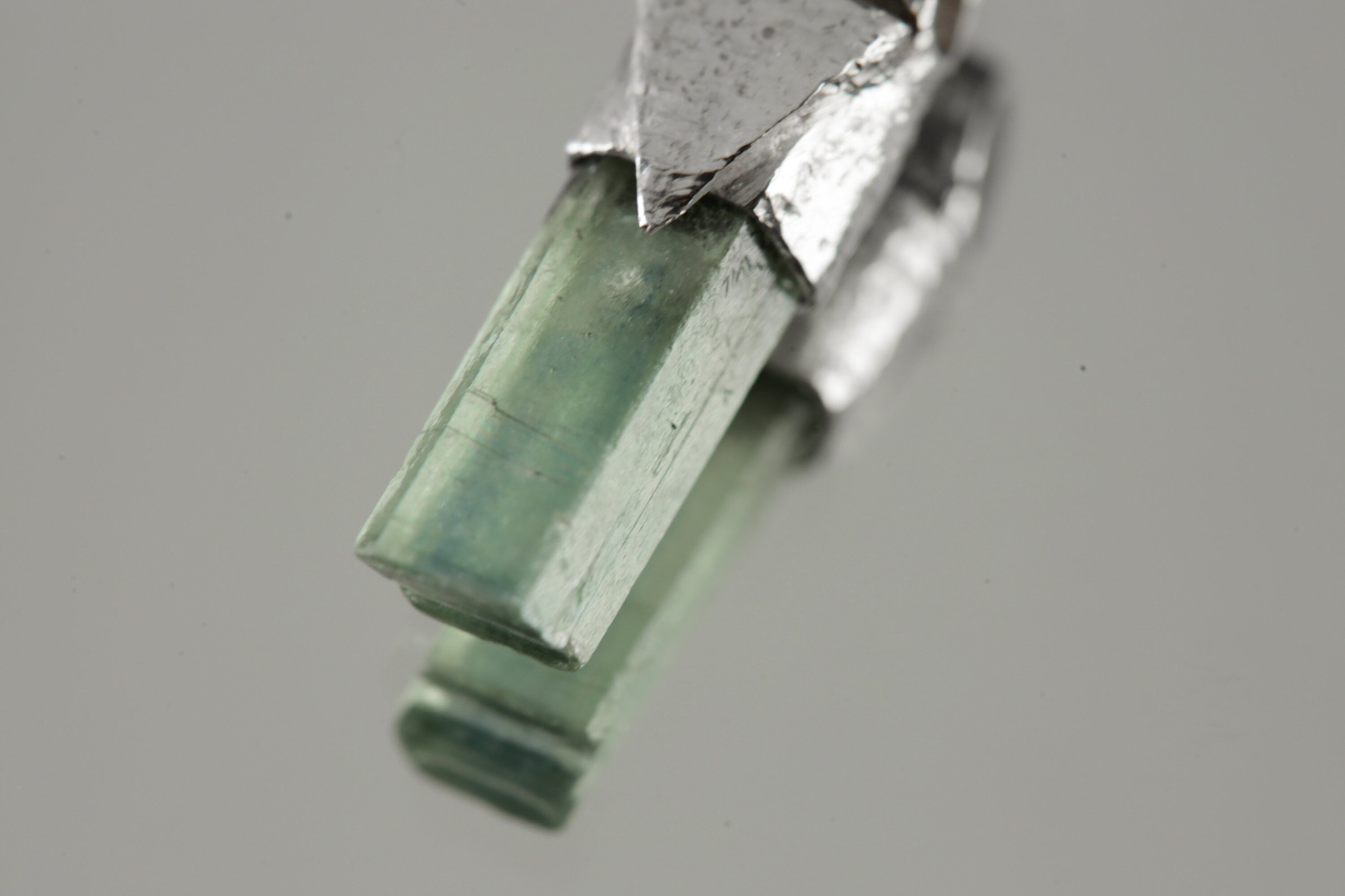 Tiny Natural Capped Gem Aquamarine - Stack Pendant - Organic Textured 925 Sterling Silver - Crystal Necklace