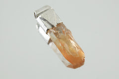 Australian Lithium Quartz Point Stack Pendant, Organic Textured 925 Sterling Silver, Heart Chakra,Libra Zodiac,Emotional Healing,Unique Gift