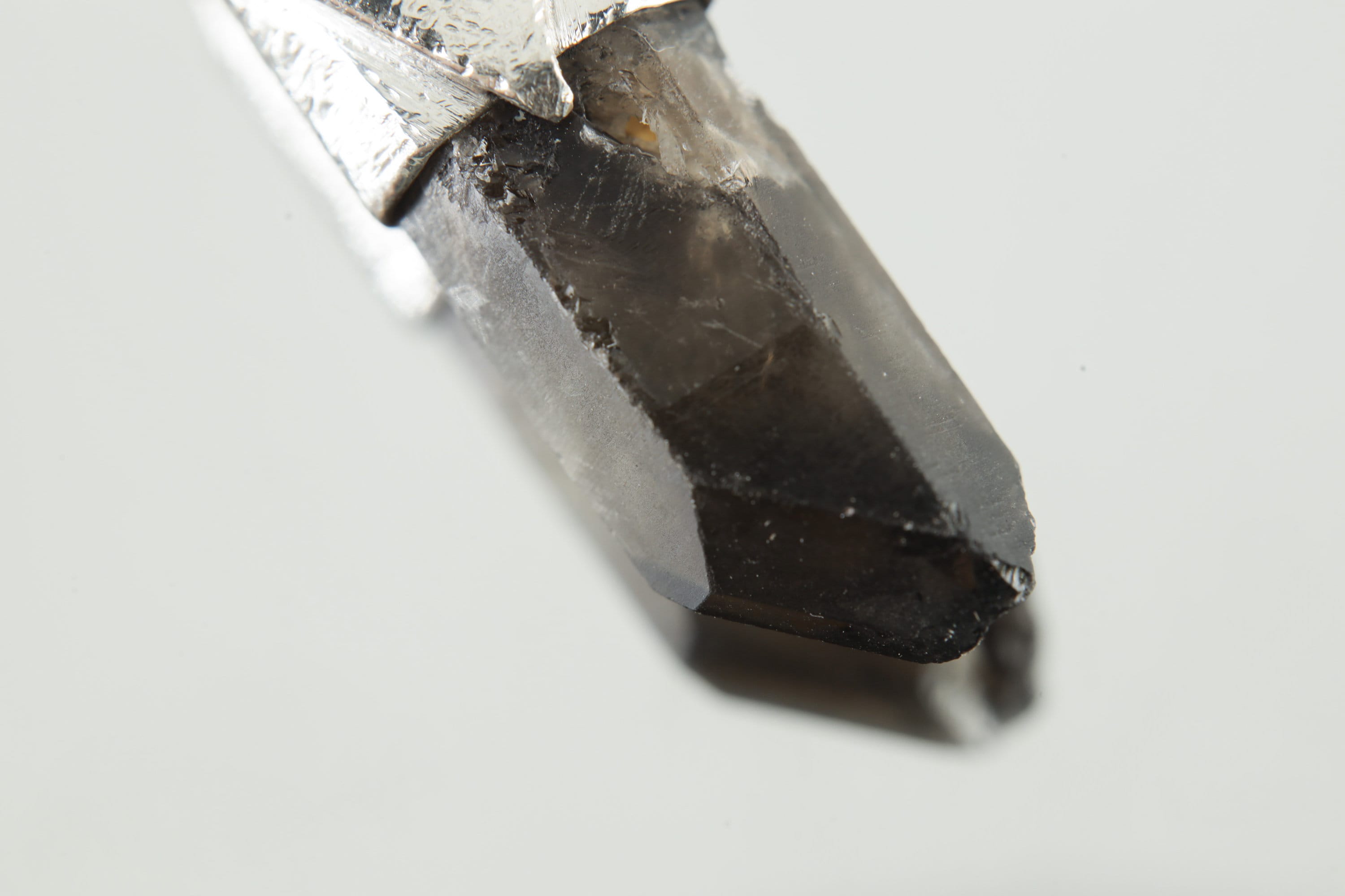 Smoky Quartz Stack Pendant: Australian Crystal, Sterling Silver