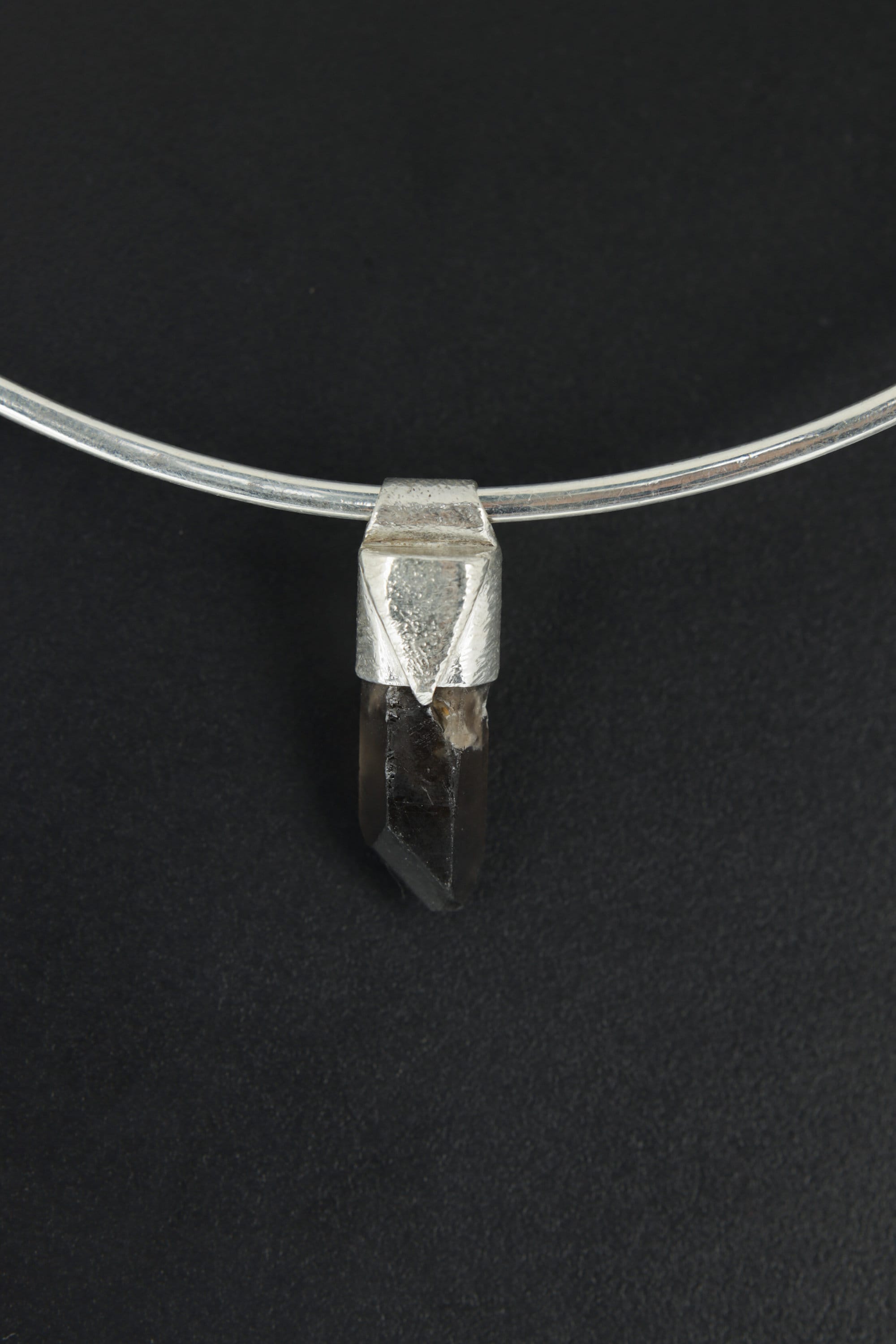 Smoky Quartz Stack Pendant: Australian Crystal, Sterling Silver