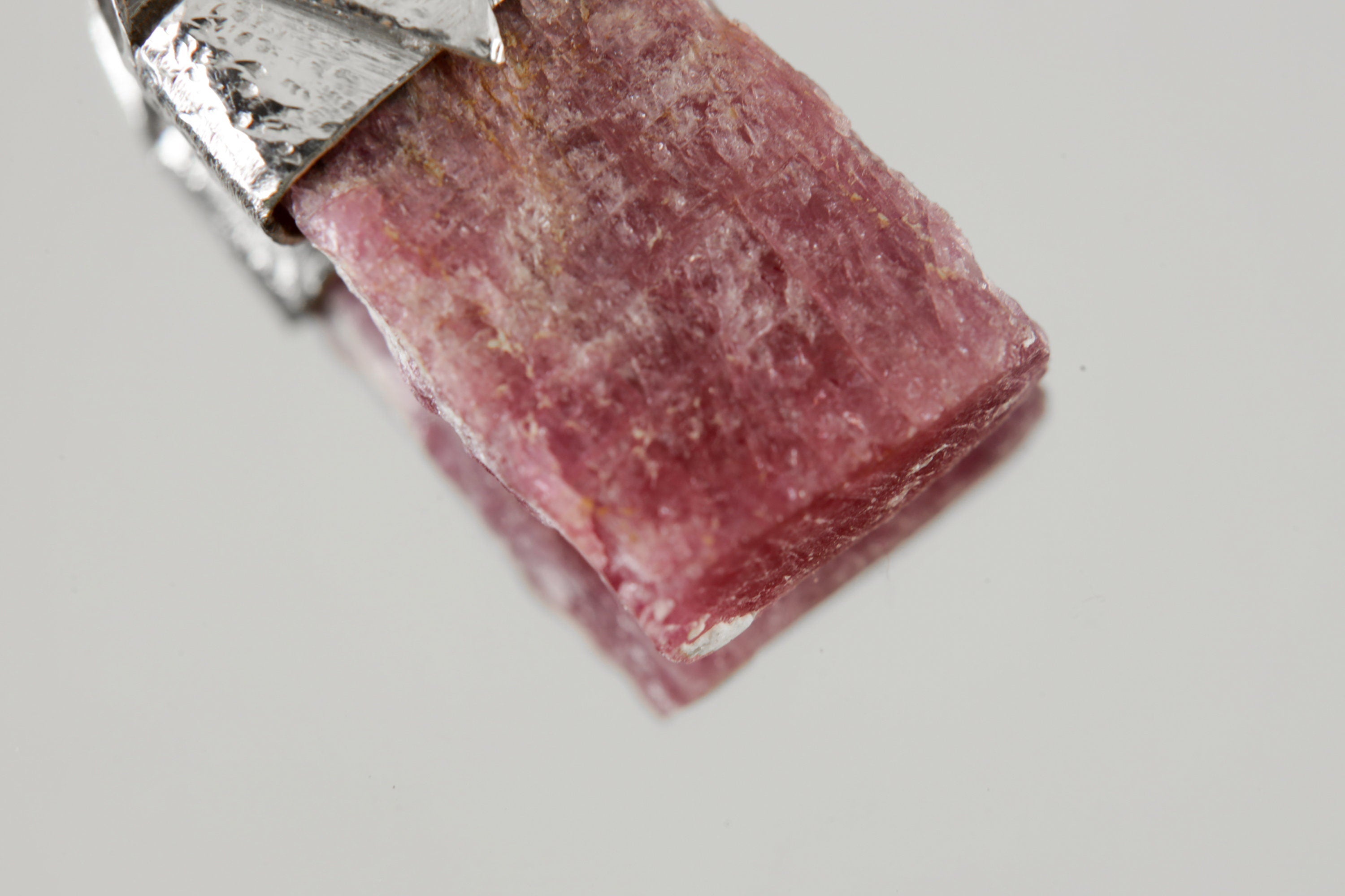 Small Raw Gemmy Ruby Stack Pendant, Organic Textured 925 Sterling Silver, Heart Chakra, Leo Zodiac, Passion and Vitality , Unique Gift