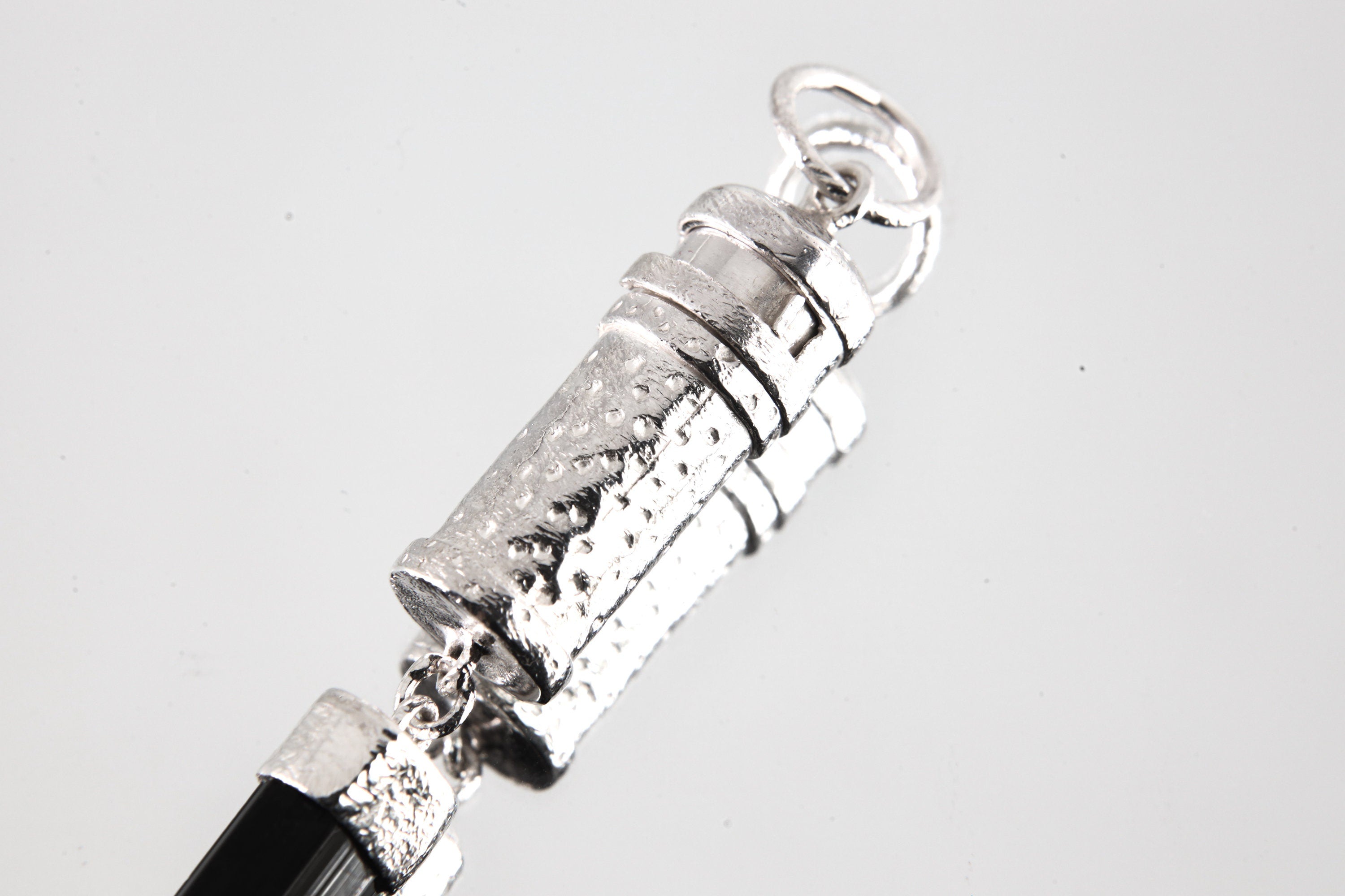 Black Tourmaline Capsule Pendant 925 Sterling Silver Locket Stash Necklace Root Chakra Protection Gift