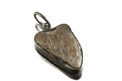 Ethereal Torrington Citrine Pendant - Sterling Silver - Oxidized - Brush Texture- NO/13