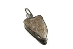 Ethereal Torrington Citrine Pendant - Sterling Silver - Oxidized - Brush Texture- NO/13
