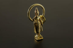 Gold Plated Brass Buddhist Pendant Necklace with Blessing Aura Verdana Buddha Talisman, Spiritual Charm for Enlightenment