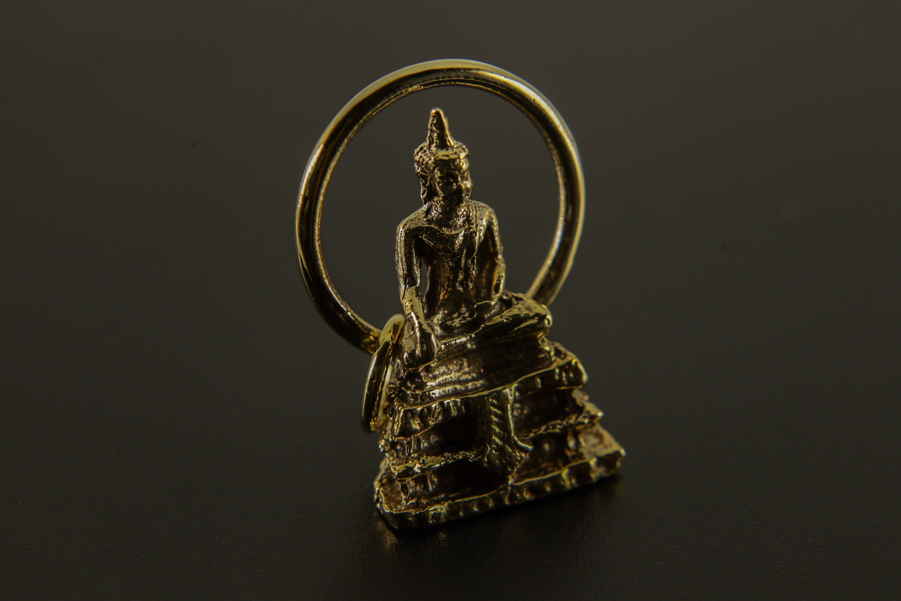 Bodhi Tree Pendant Gold Plated Brass Buddha Necklace Spiritual Awakening Meditation Jewelry Inner Peace Gift
