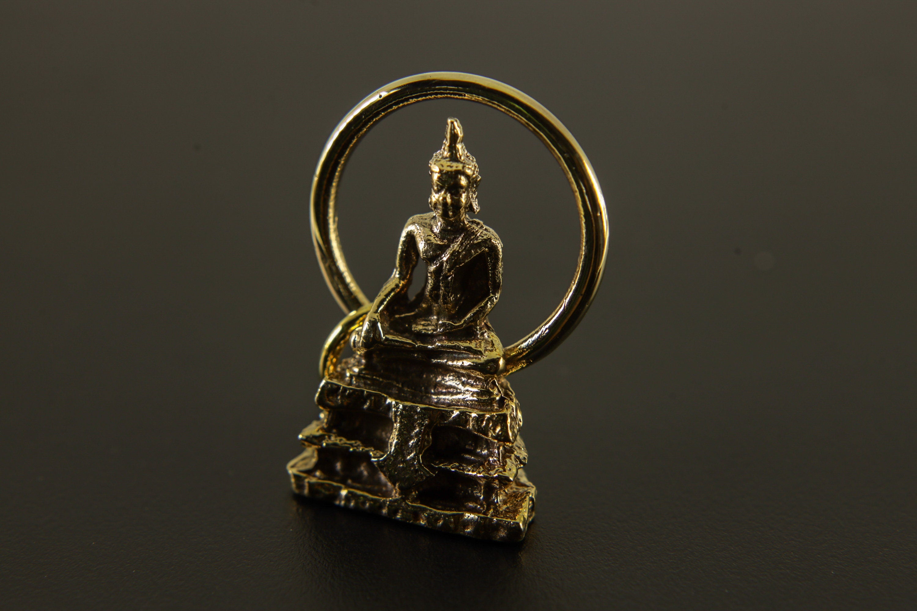 Bodhi Tree Pendant Gold Plated Brass Buddha Necklace Spiritual Awakening Meditation Jewelry Inner Peace Gift