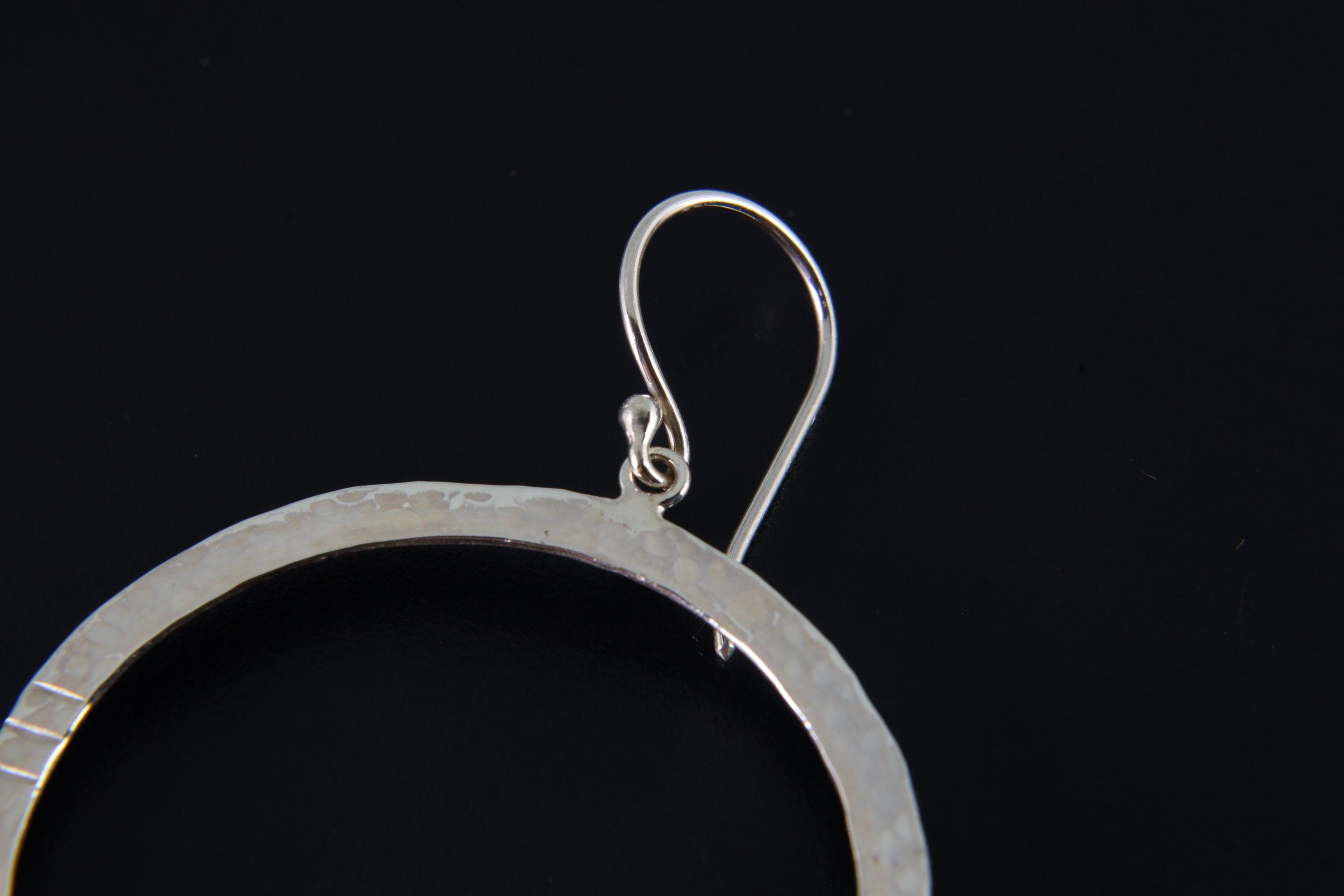 Australian Smoky Quartz Hoop Earrings 925 Sterling Silver Large Hammered Hoop Raw Crystal Dangle Earrings Gift