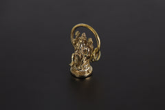 Cast Pendant with Radiant Ganesha Amulet - Gold Plated Brass Charm - Abundance & Protection, Hindu Symbolic Jewelry