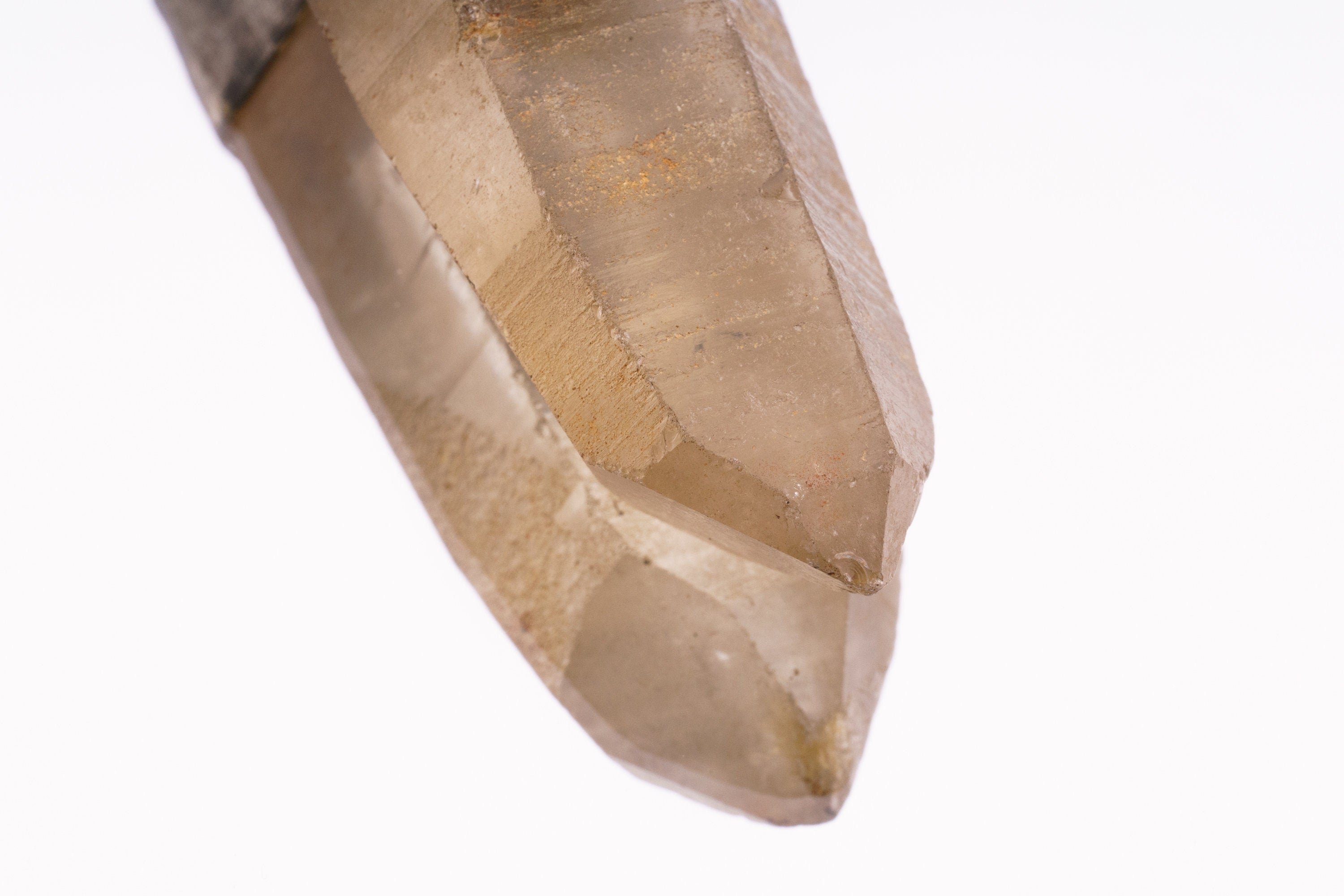 Green Kyanite & Australian Lemurian Citrine point - Brushed Sterling Silver Set - Brass Cast Ganesha - Crystal Pendant