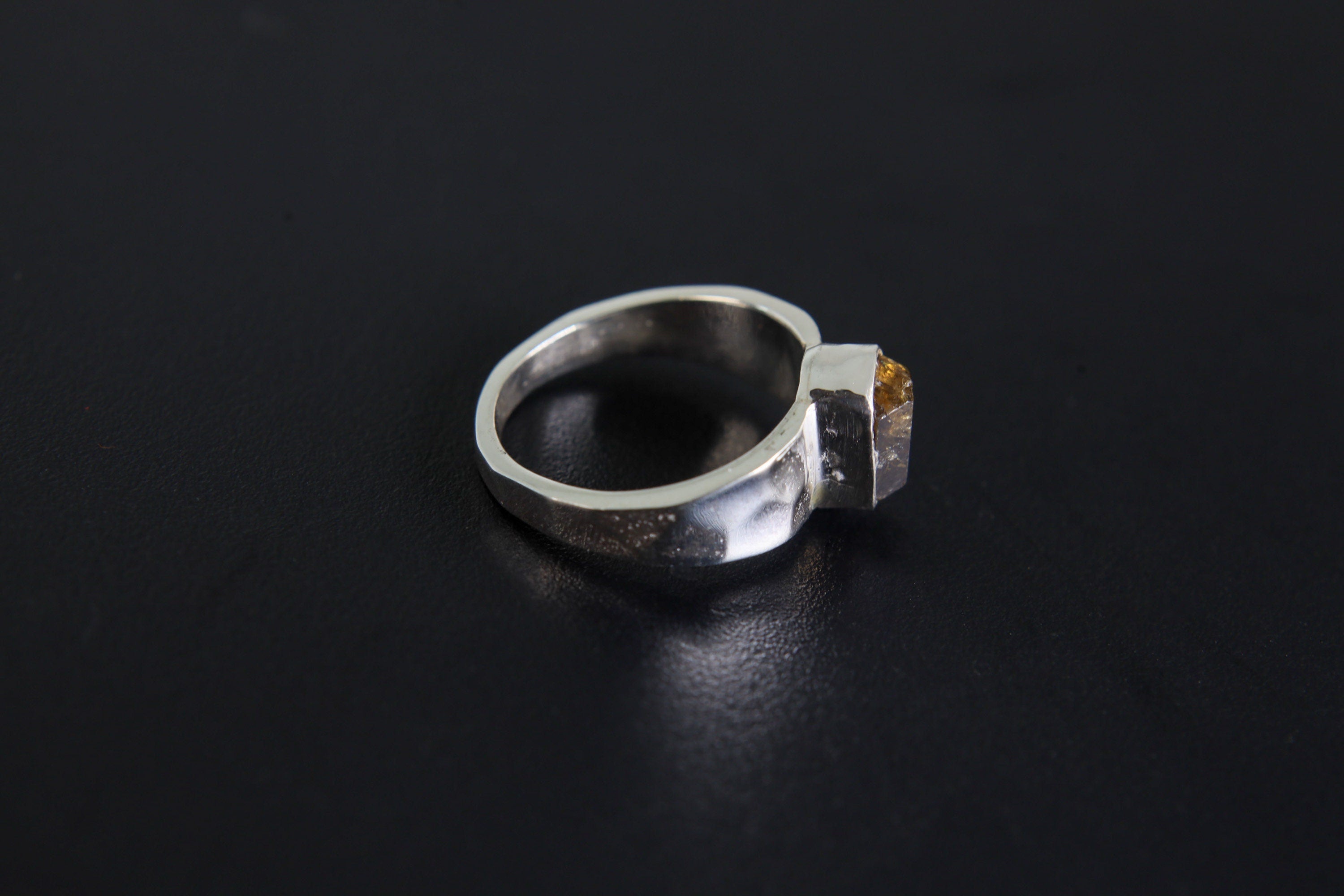 Himalayan Brown Tourmaline Ring 925 Sterling Silver Hammered Unisex Band Dravite Crystal Root Chakra Jewelry Gift