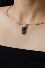 Blue Apatite Crystal Pendant: Sterling Silver Gemstone Charm