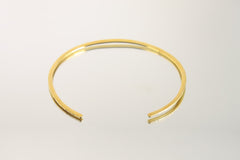 Textured Gold Plated Brass Choker: Boho Open Neck Collar