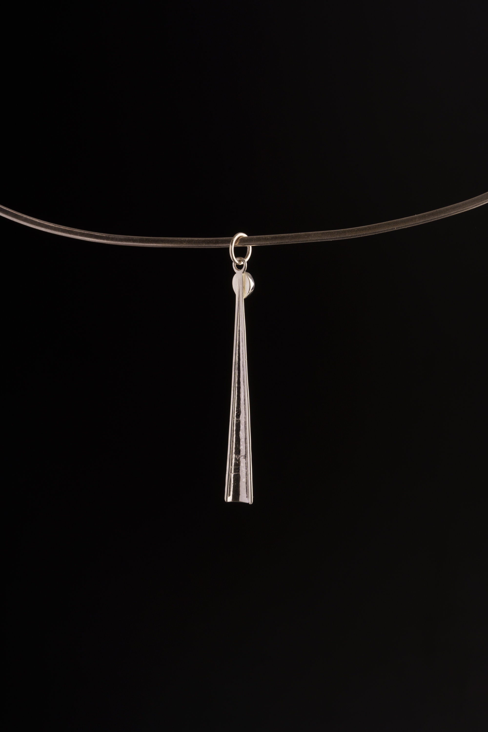 Herkimer Diamond Spoon Pendant 925 Sterling Silver Cast Scoop Necklace High Shine Quartz Crown Chakra Gift