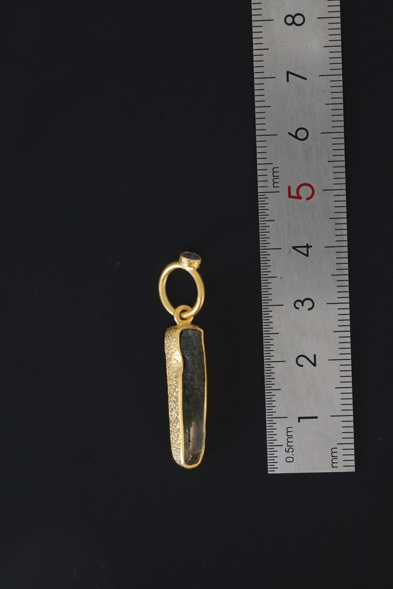 Gold-Plated Sterling Silver Himalayan Quartz Pendant with Opal