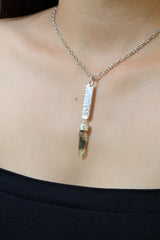 Himalayan Quartz Pendant 925 Sterling Silver Necklace Chlorite Inclusion Crown Chakra Pisces Gift