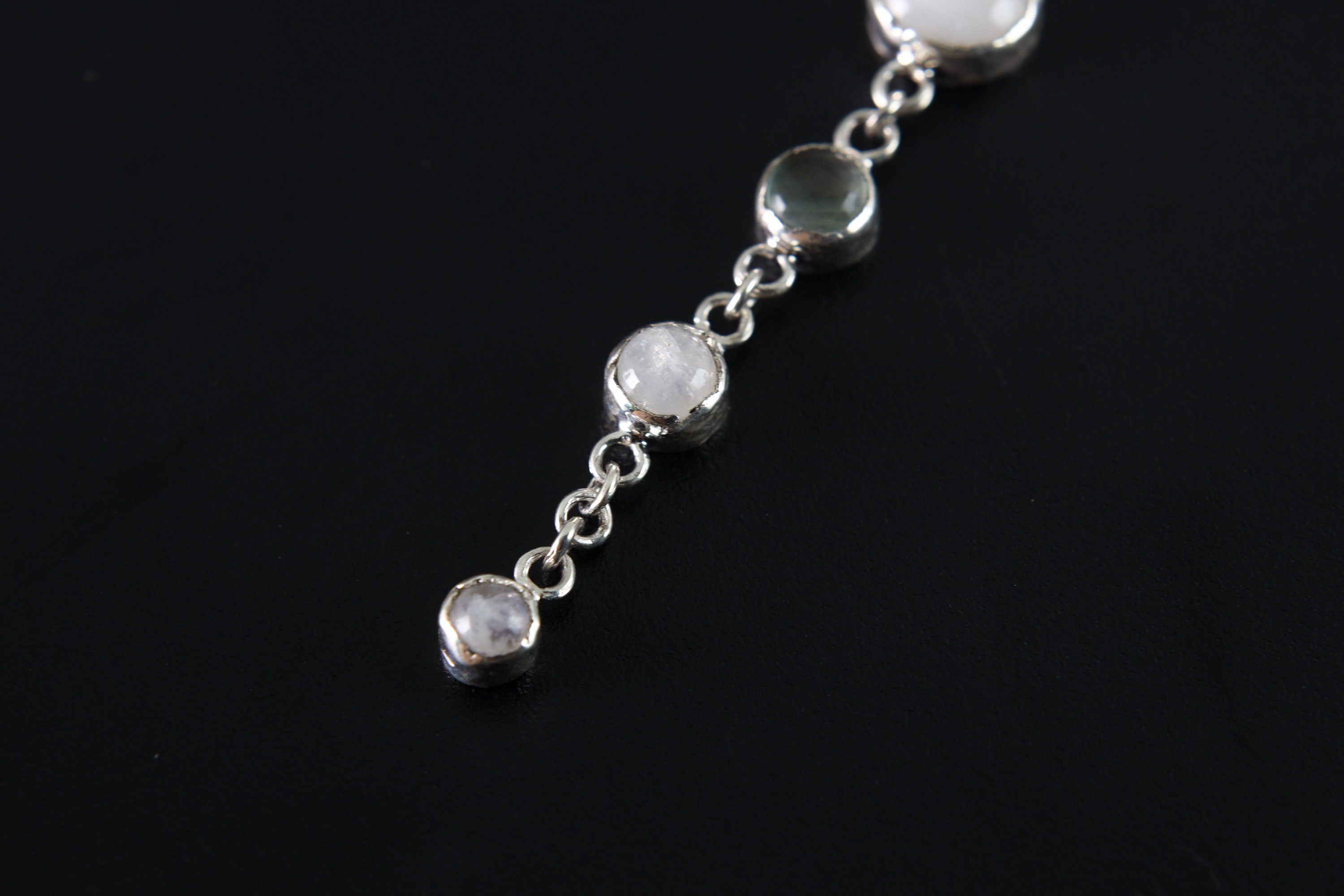 Turquoise & Moonstone Sterling Silver Pendant: Spiritual Balance