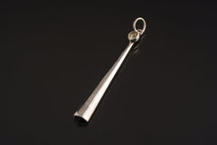 Herkimer Diamond Skoop Pendant - Spice / Ceremonial Spoon - 925 Cast Silver - Crystal Pendant Necklace - High Shine Polish