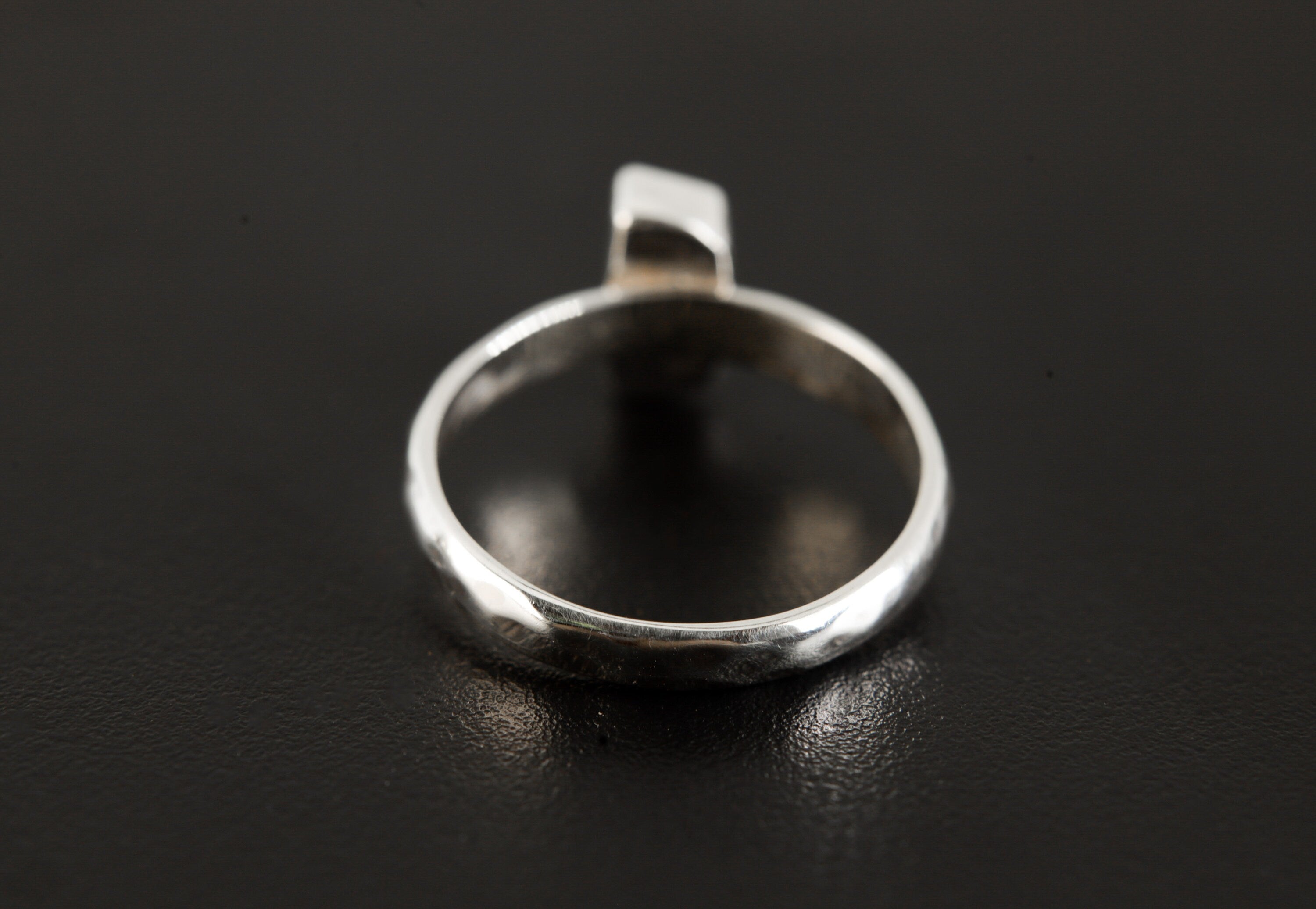 Natural Green Tourmaline Ring, Petite & Potent Gem, Sterling Silver, Hammer Textured Shiny Band Size 6 US, Heart Chakra Libra/Virgo Energy