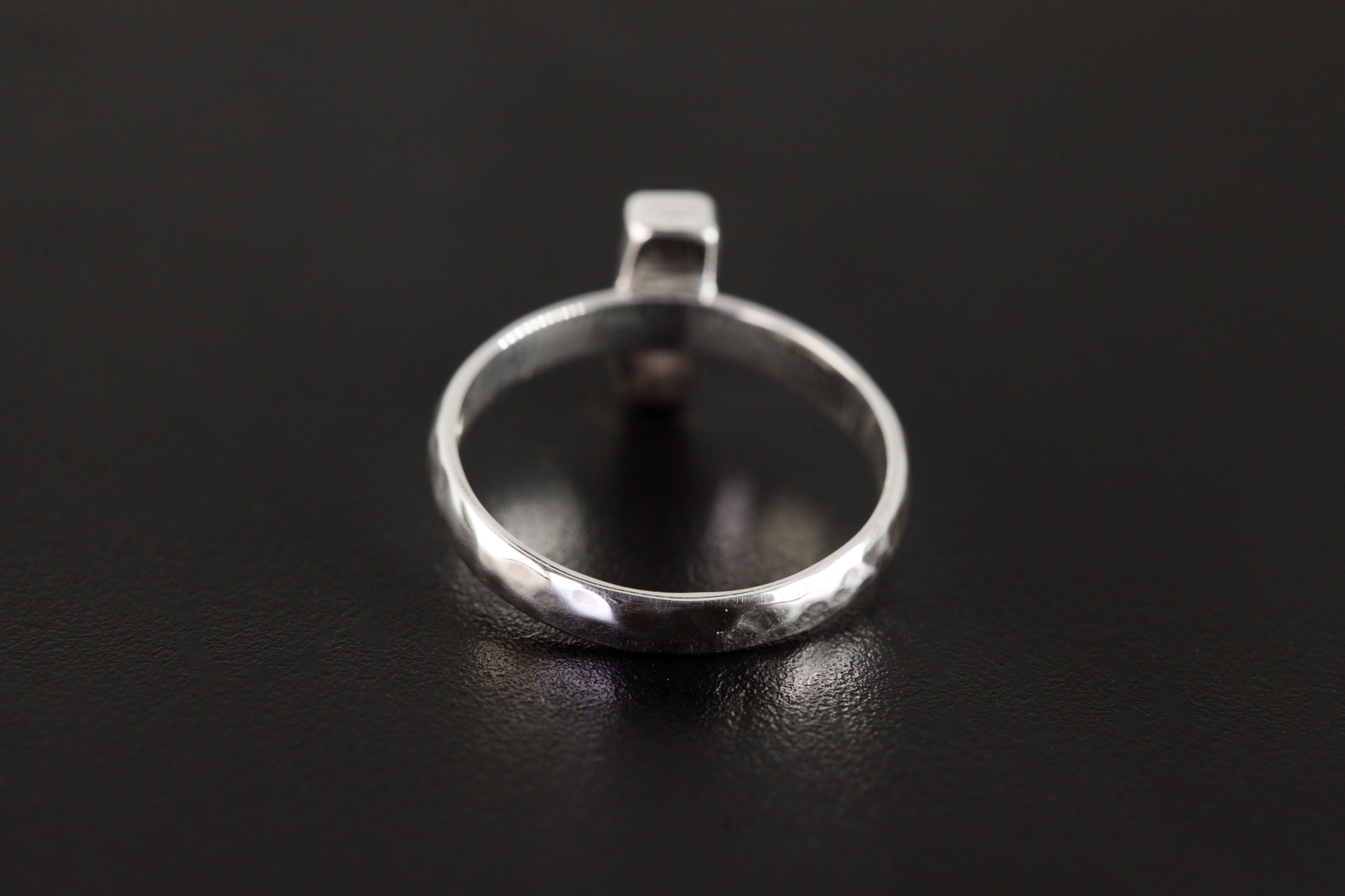 Vibrant Watermelon Tourmaline Wand Ring, Sterling Silver Crystal Band, Hammer Textured & Shiny Finish, Size 7 US, Heart Chakra, Libra/Gemini