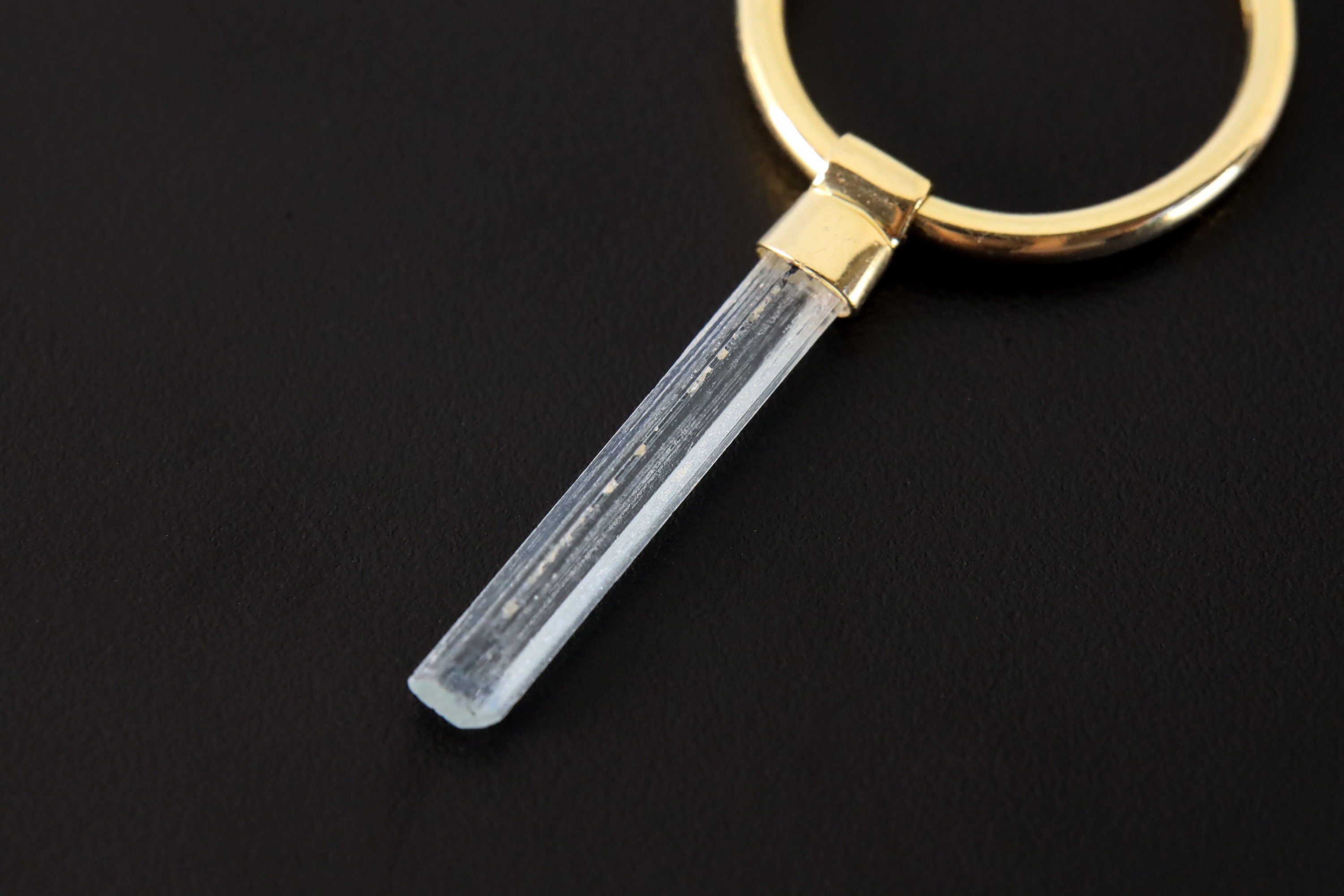 Australian Natural Aquamarine, Gold Plated Sterling Silver, Large Dangle Hoop Crystal Earring Pair - Healing, Chakra, Unique Gift