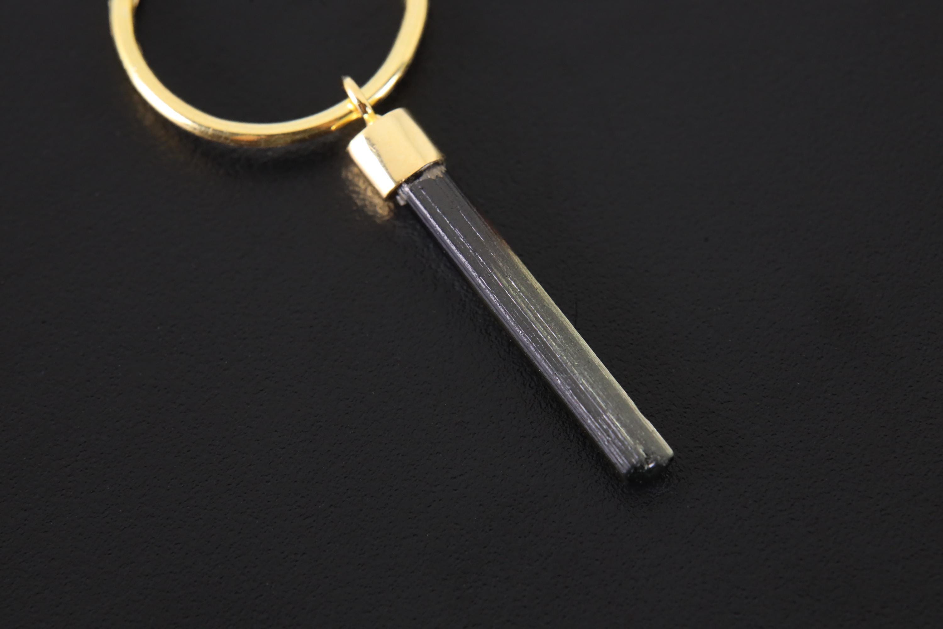 Green Tourmaline Dangle Earring: Gold Plated Sterling Silver, Heart Chakra