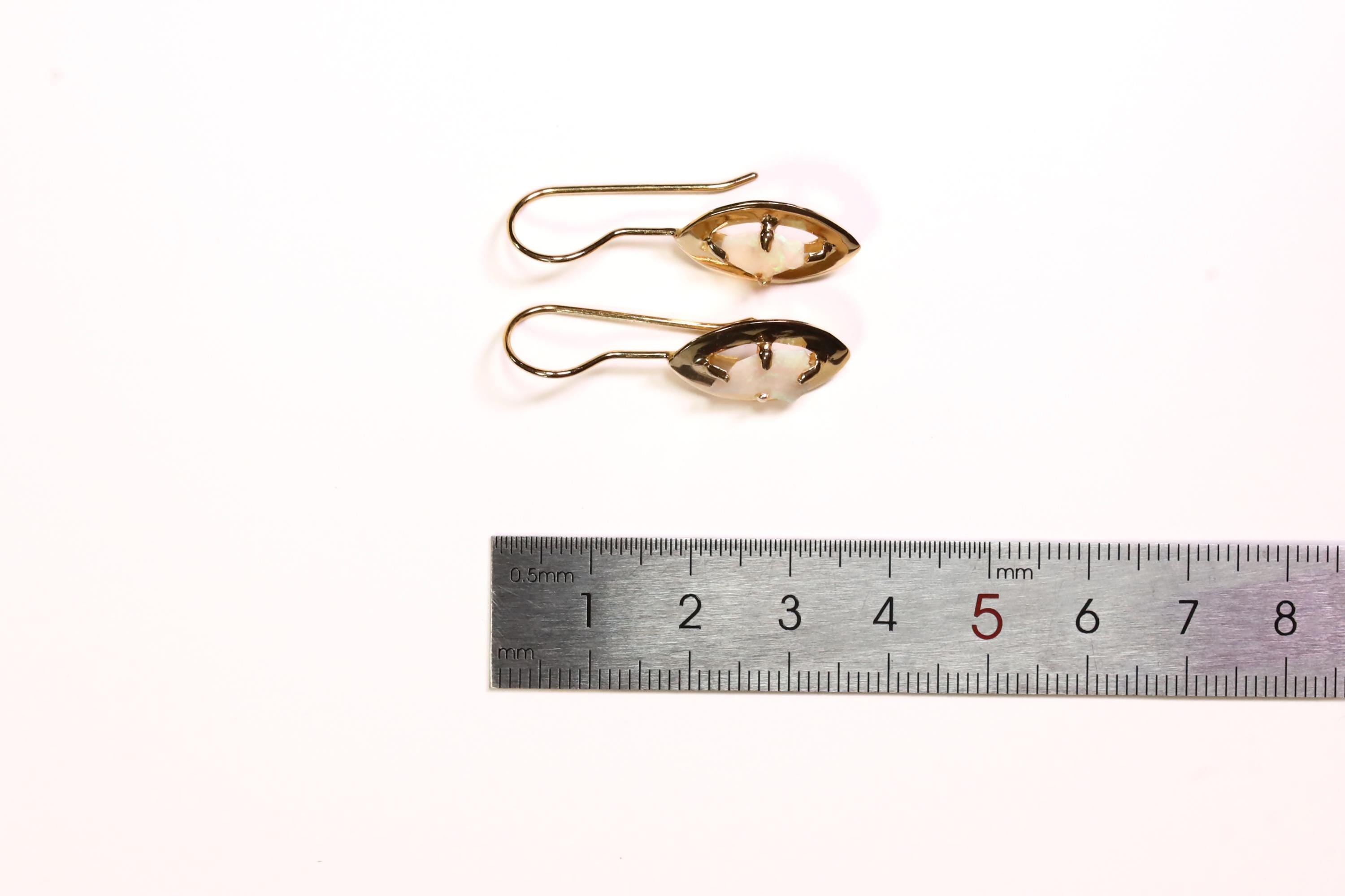 Solid Precious Australian White Lightning Ridge Opal Chip Halo Earrings, 8-Claw Gold Plated, Crown Chakra, Pisces Zodiac, Unique Gift