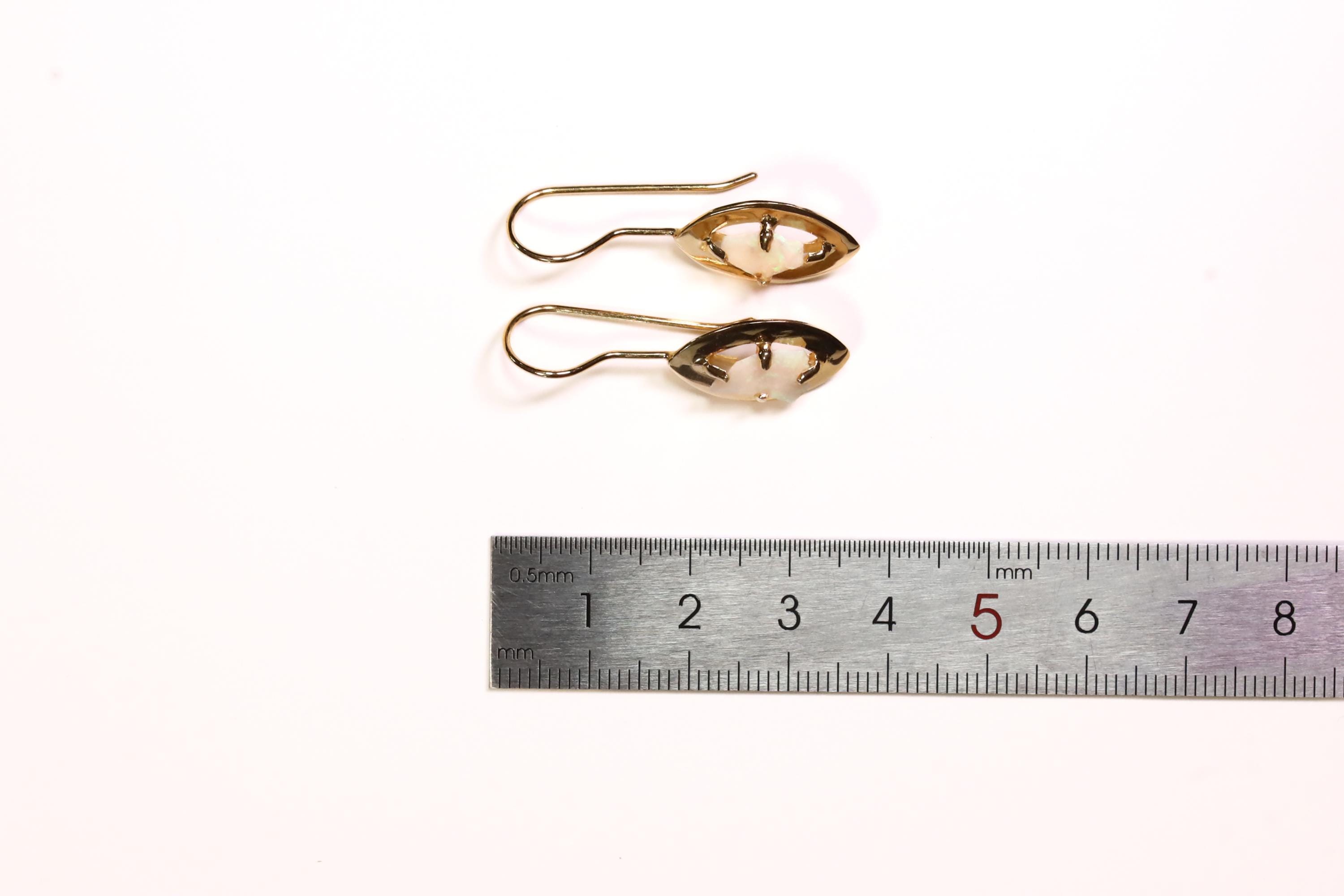 Australian White Opal Earrings: Gold Plated Sterling Silver Halo Design