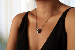 Double Terminated Brown Tourmaline, Ethiopian Opal & Blue Moonstone Pendant, Sterling Silver, Scorpio and Cancer Zodiac,Unique Gift - NO/02