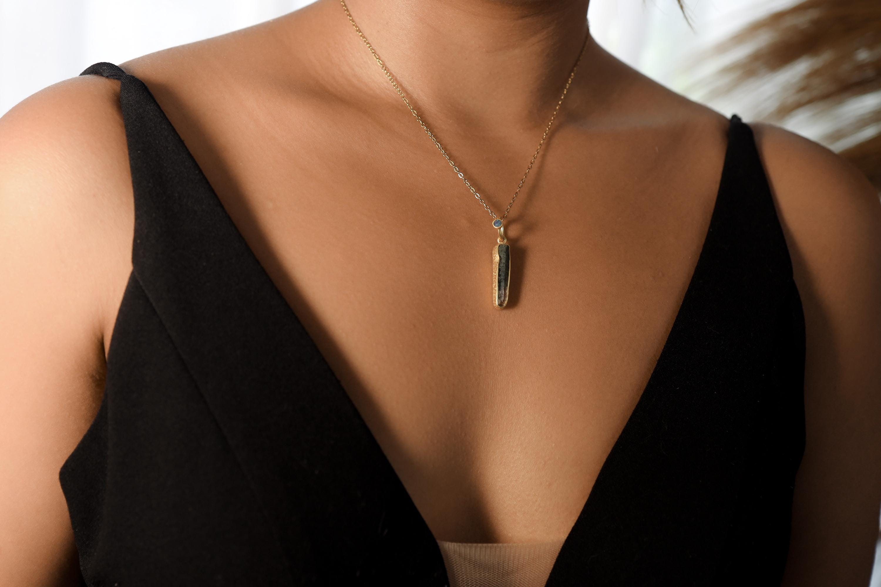 Opal Himalayan Quartz Necklace 18k Gold Plated Sterling Silver Sand Texture Crystal Talisman Jewelry
